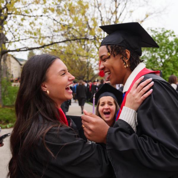 Graduates gather on Norlin Quad before commencement