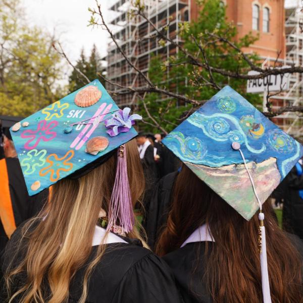 Graduates gather on Norlin Quad before commencement
