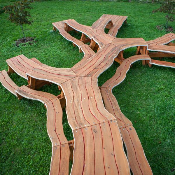 Tree-inspired picnic table