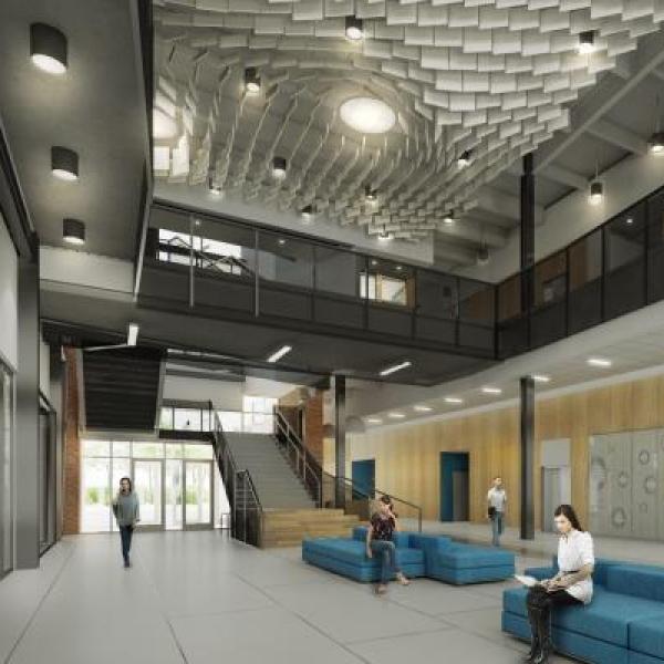 Interior of the new aerospace engineering building