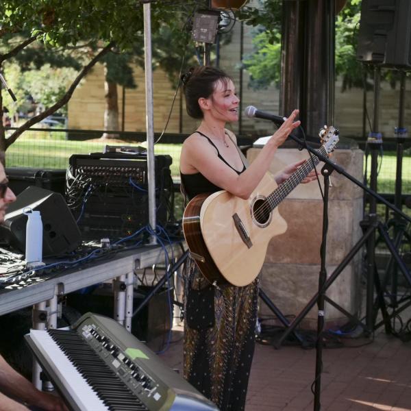 Musicians play at Bands on the Bricks on Pearl Street