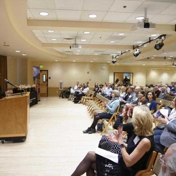 Boulder Faculty Assembly Chair Robert Ferry welcomes attendees.