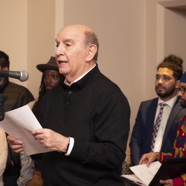 Chancellor Philip DiStefano provides remarks at the CAAAS grand opening. (Casey A. Cass/University of Colorado)