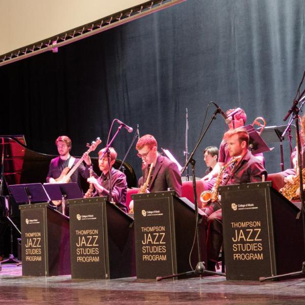 Victor Mestas and the CU Latin American Jazz Ensemble and Latin American Jazz Big Band perform. (Glenn J. Asakawa/University of Colorado)