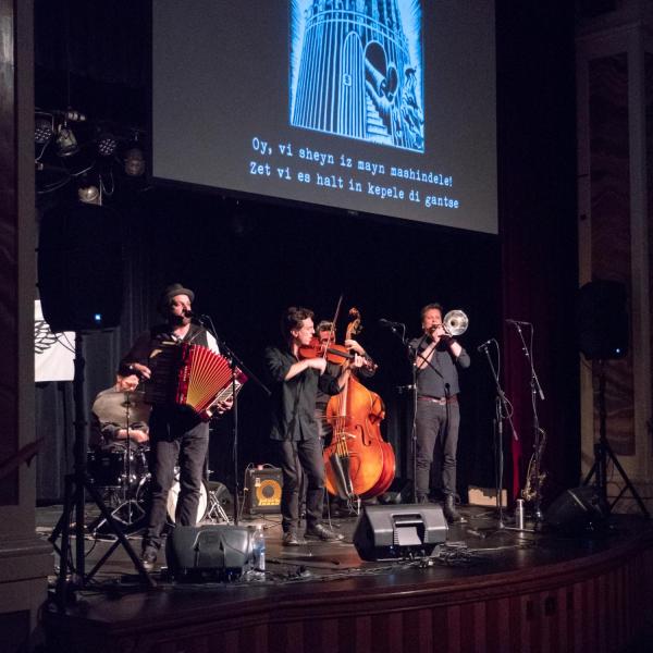 Daniel Kahn & The Painted Bird perform at the Old Main Chapel. The show was sponsored by the Jewish Studies Program among other groups. Photo by Glenn Asakawa.
