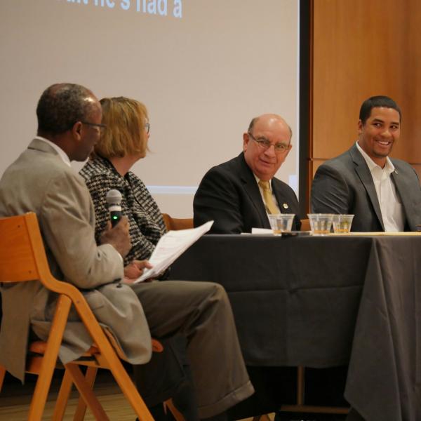 Chancellor DiStefano joins a panel discussion