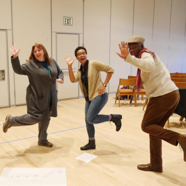 Participants of the Rush Hour: (Race)ing Across CU session show off their moves. Photo by Casey A. Cass.