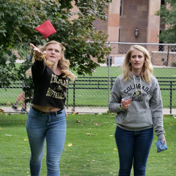 Families converged on the CU Boulder campus for the 2019 Family Weekend festivities on Oct. 4, 2019. (Photo by Casey Cass/University of Colorado)