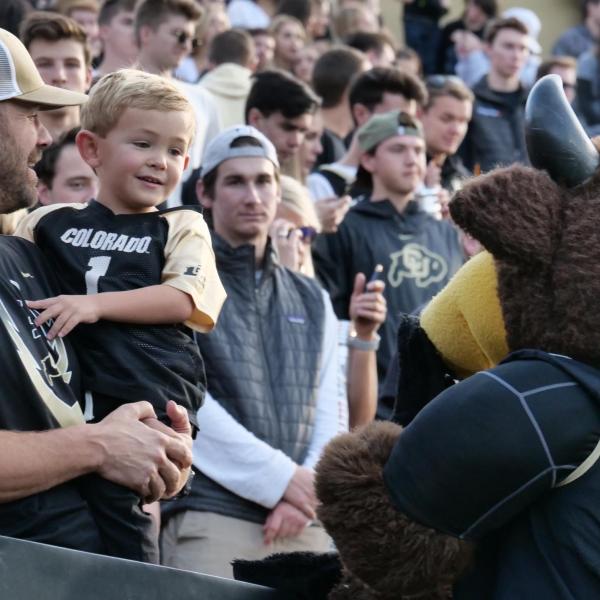 Families converged on the CU Boulder campus for the 2019 Family Weekend festivities on Oct. 4, 2019. (Photo by Casey Cass/University of Colorado)