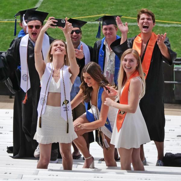 The 2021 Graduation Appreciation Days photo-ops in and around Folsom Field at CU Boulder. (Photo by Casey A. Cass/University of Colorado)
