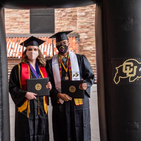 Graduation Appreciation Days photo-ops in and around Folsom Field at CU Boulder. (Photo by Patrick Campbell/University of Colorado)