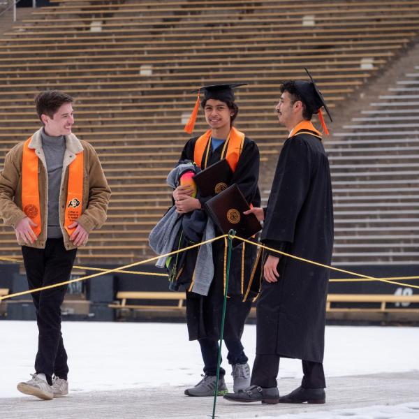 Graduation Appreciation Days photo-ops in and around Folsom Field at CU Boulder. (Photo by Patrick Campbell/University of Colorado)