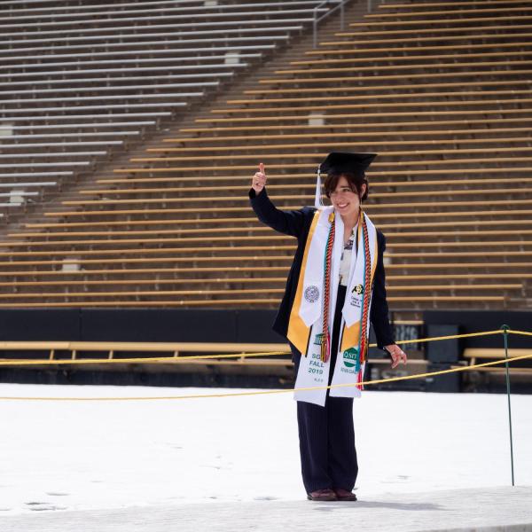 Graduation Appreciation Days photo-ops in and around Folsom Field at CU Boulder. (Photo by Patrick Campbell/University of Colorado)