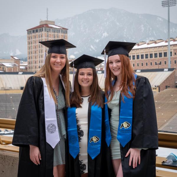 Graduation Appreciation Days photo-ops in and around Folsom Field at CU Boulder. (Photo by Patrick Campbell/University of Colorado)