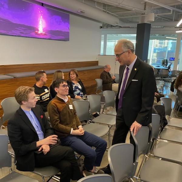 CU President Mark Kennedy participates in CU Advocacy Day on Jan. 29, 2020, a chance to hear from higher education leaders, elected officials and CU experts. (Photo provided by University of Colorado)