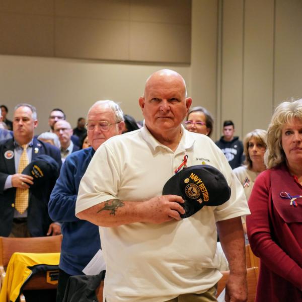 U.S. Navy veteran at the Veterans Day Ceremony 2017