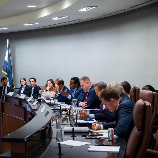 The University of Colorado Law School hosts a field hearing of the House Judiciary Subcommittee on Antitrust, Commercial and Administrative Law on Friday, Jan. 17, 2020. (Photo by Patrick Campbell/University of Colorado)