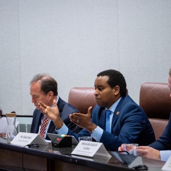 The University of Colorado Law School hosts a field hearing of the House Judiciary Subcommittee on Antitrust, Commercial and Administrative Law on Friday, Jan. 17, 2020. (Photo by Patrick Campbell/University of Colorado)