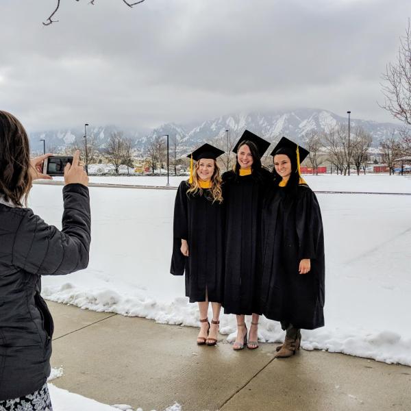 Members of the first class of Masters of the Environment pose for photo before recognition ceremony