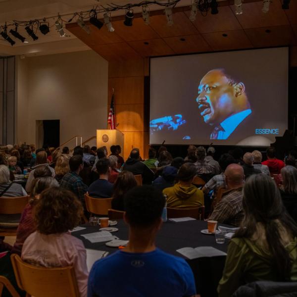 A scene from the 2020 Martin Luther King Day celebration at the University Memorial Center on Jan. 20, 2020. (Photo by Patrick Wine/University of Colorado)