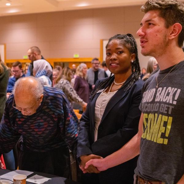 A scene from the 2020 Martin Luther King Day celebration at the University Memorial Center on Jan. 20, 2020. (Photo by Patrick Wine/University of Colorado)