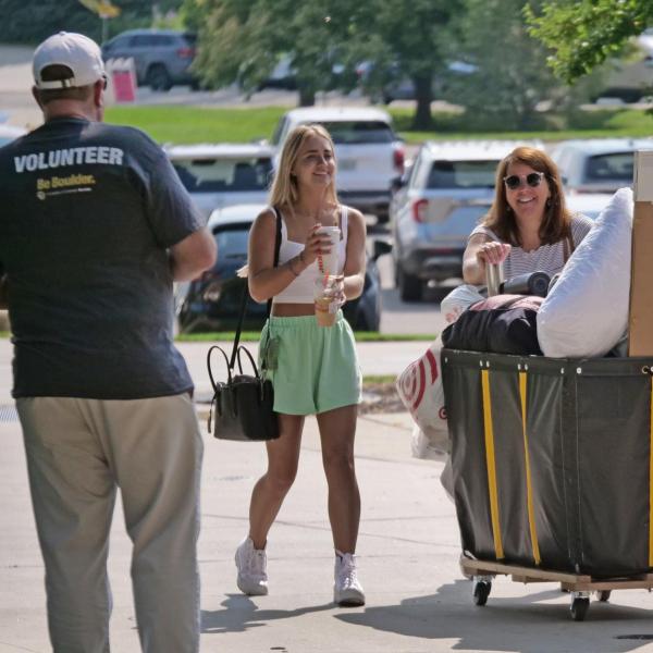 The 2021 Fall Move-In week at CU Boulder. (Photo by Casey A. Cass/University of Colorado)