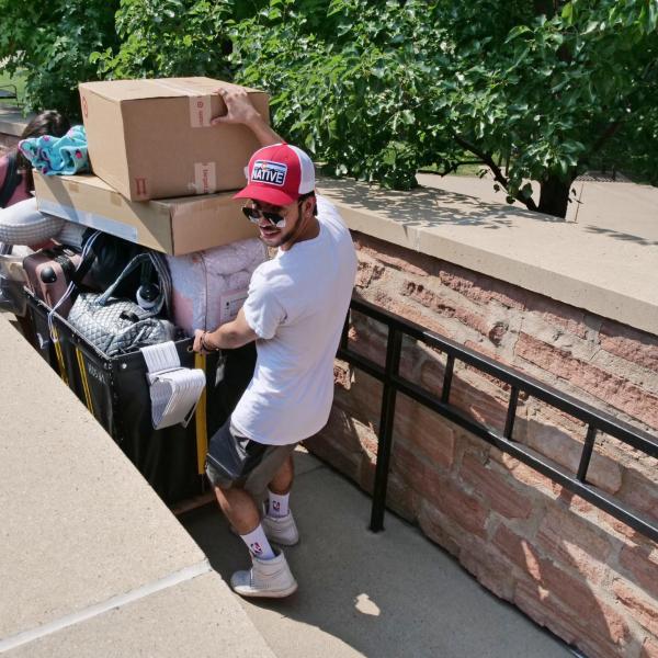 The 2021 Fall Move-In week at CU Boulder. (Photo by Casey A. Cass/University of Colorado)