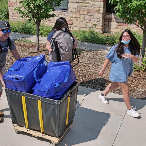 The 2021 Fall Move-In week at CU Boulder. (Photo by Casey A. Cass/University of Colorado)