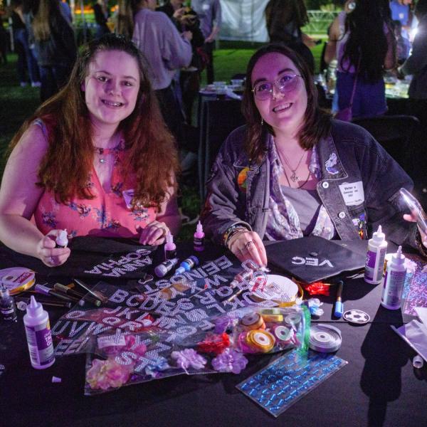 Graduates from the class of 2020 and 2021 gather for a celebratory evening at the Night on Norlin event on Sept. 17, 2021. (Photo by Glenn Asakawa/University of Colorado)
