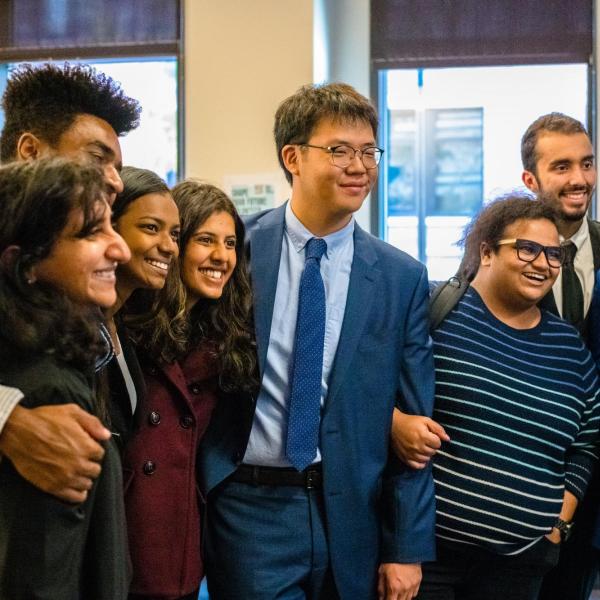 Students from the Leeds School of Business and the College of Engineering combine their skills to work on a competitive case study for Phillips 66, bridging the gap between business and engineering. (Photo by Patrick Wise/University of Colorado)