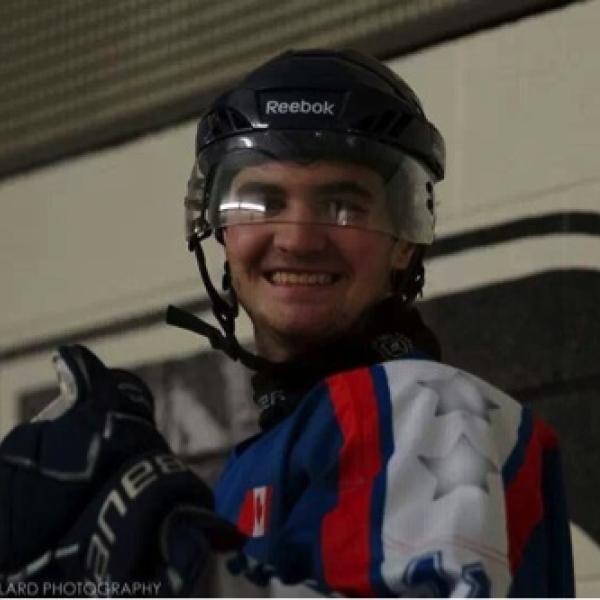 Cadet Bond, Sophomore in Mechanical Engineering, also plays on the CU Ice Hockey team.