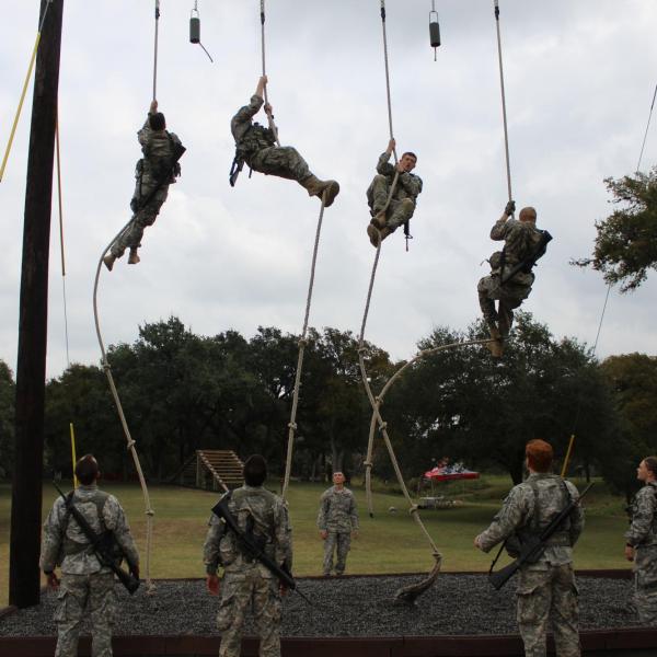 Cadet Sullivan, Senior in Computer Science, participating in the AROTC Ranger Challenge.