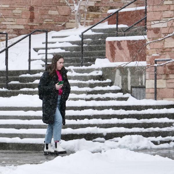 Snow on campus. Photo by Casey A. Cass.