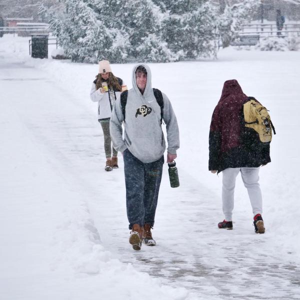 Snow on campus. Photo by Casey A. Cass.