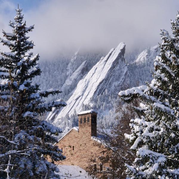 Snowy campus on Monday. Photo by Casey A. Cass.