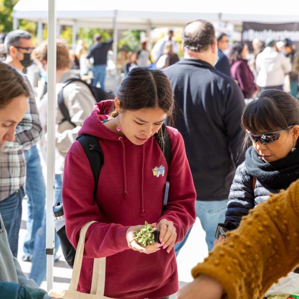 People attend the Take Care Street Fair (Courtesy of the Division of Student Affairs)