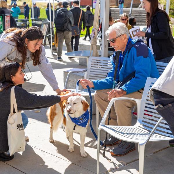 People attend the Take Care Street Fair (Courtesy of the Division of Student Affairs)