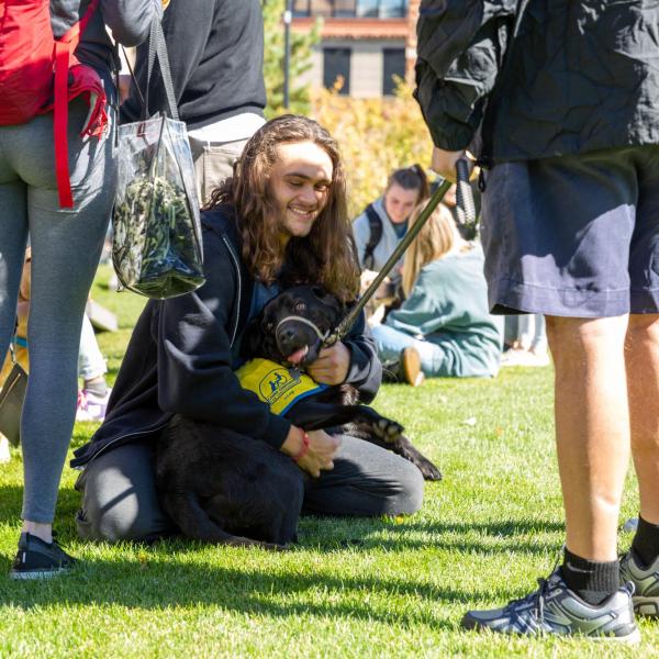 People attend the Take Care Street Fair (Courtesy of the Division of Student Affairs)