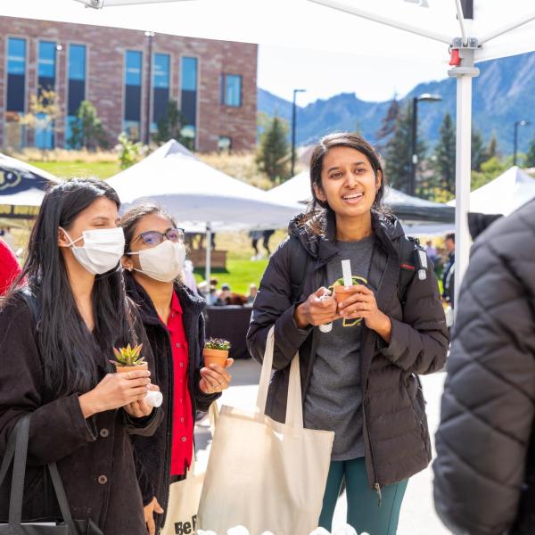 People attend the Take Care Street Fair (Courtesy of the Division of Student Affairs)