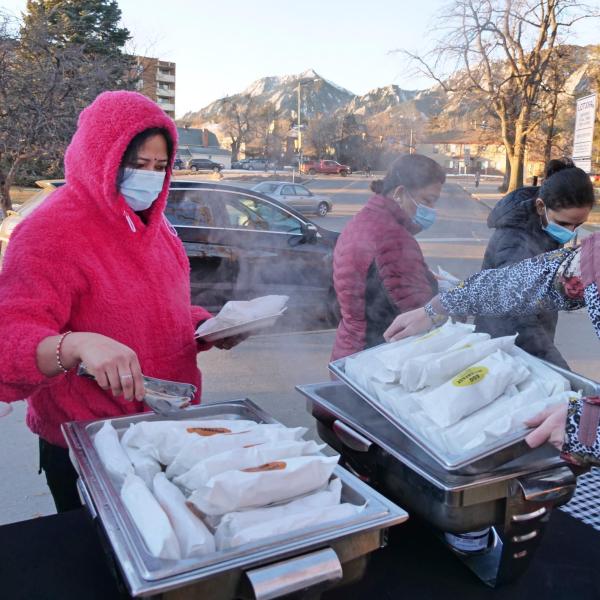 Welcome-back breakfast burritos for staff. Photo by Casey A. Cass.