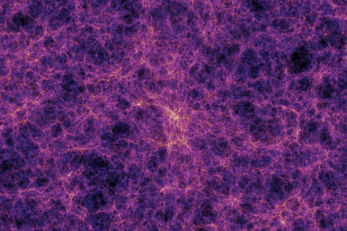 Image of purple strands forming a web-like pattern around dark voids