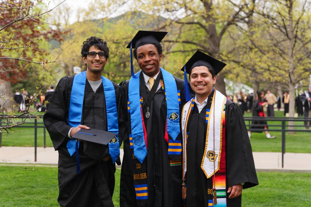graduates in commencement regalia