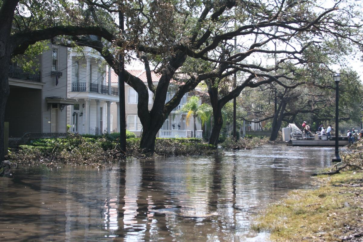 flooding in New Orleans following Hurricane Katrina