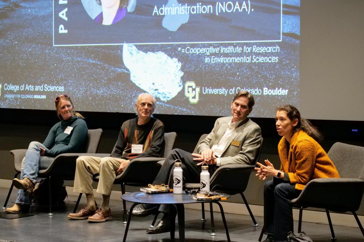 CU Boulder and NOAA scientists at a screening of Ice on Fire