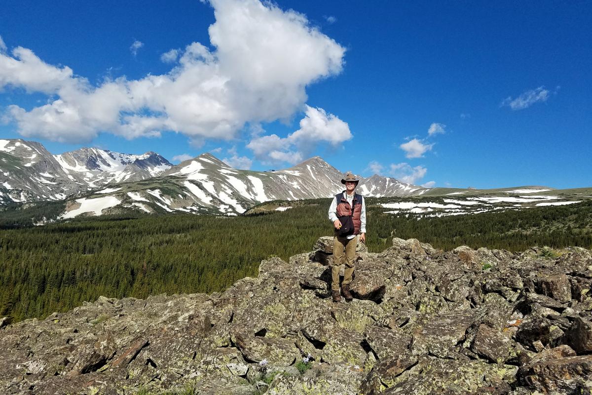 Max Wasser studies pikas near Mountain Research Station west of Boulder