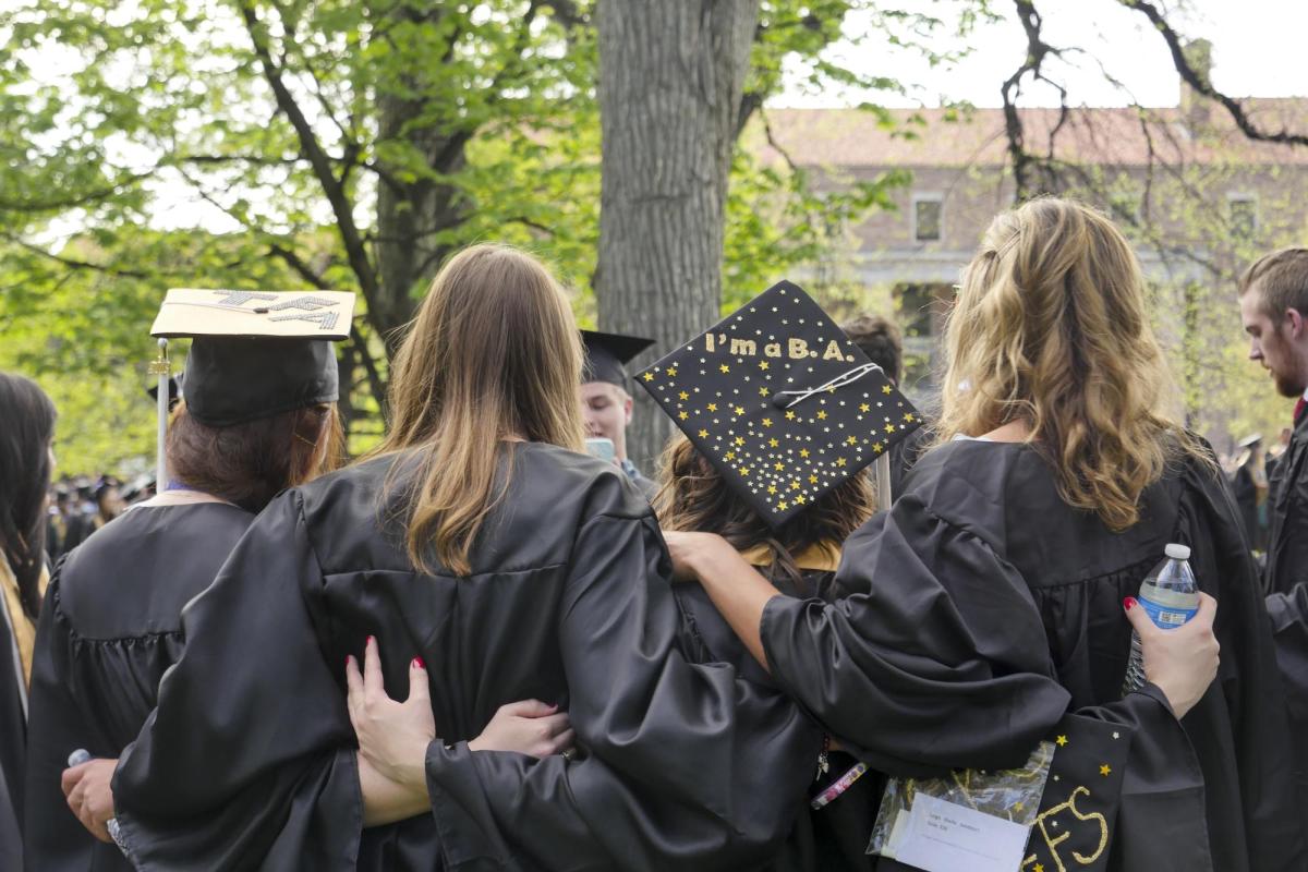 2018 graduates on Norlin Quad