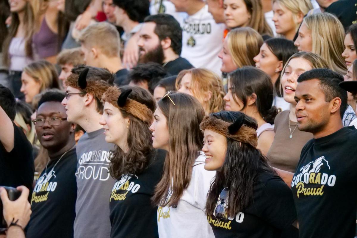 First year students attend 2021 Kickoff and Spirit Night at Folsom Field on Aug. 20, 2021. (Photo by Glenn Asakawa/University of Colorado)