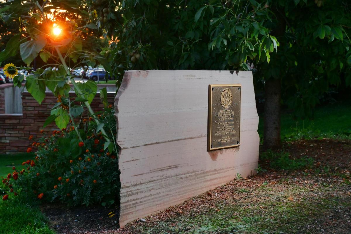 The 9/11 memorial at the University of Colorado Boulder. (Photo by Casey A. Cass/University of Colorado)