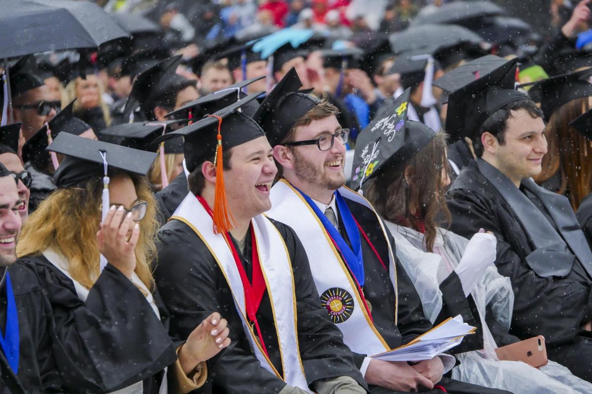Students at commencement