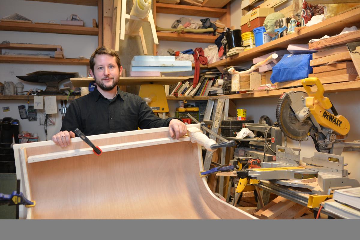 Michael Beitz in his studio at CU Boulder